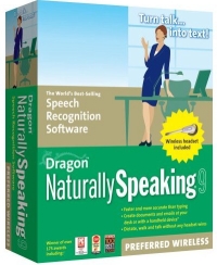 Dragon NaturallySpeaking Wireless 9 box